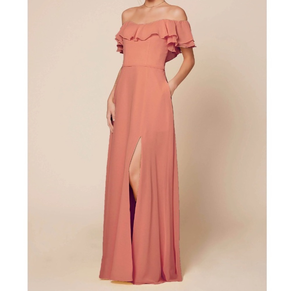 Dear Cleo - Bridesmaids Dress- Abigail Gown in color Amber - Size 10